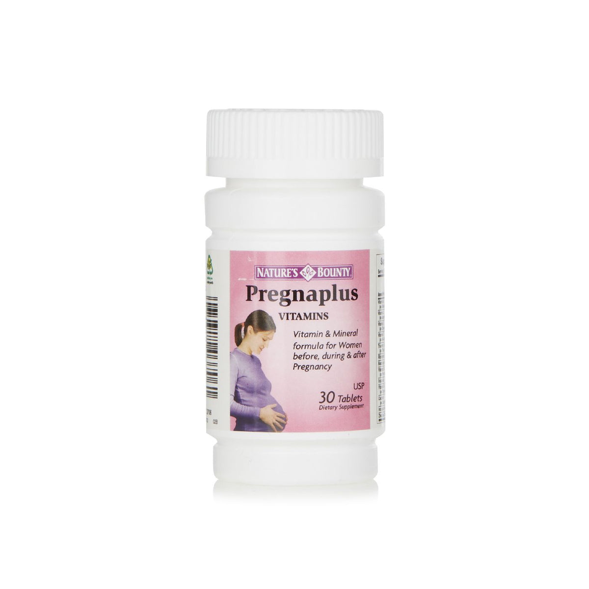 Natures Bounty Pregnaplus Vitamin Supplement - preservatives free, artificial flavor free 30 tablets - Makkah Pharmacy
