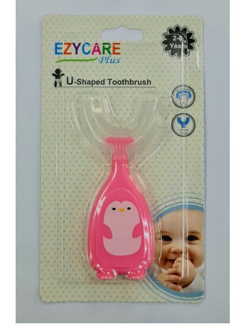 Ezycare Plus Pink U-Shaped Toothbrush (2-6 Years), 1 Piece