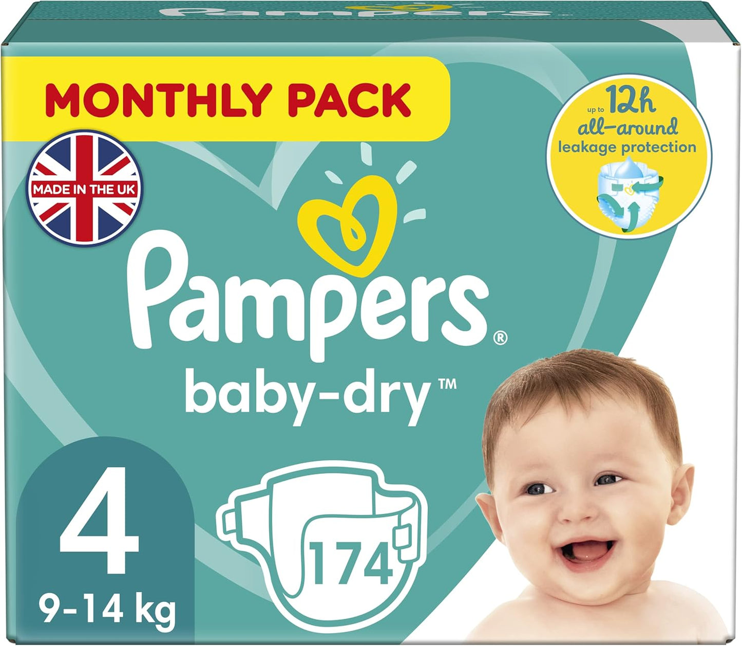 Pampers Active Baby Dry Diapers, 4-9 Kg, 17 Count
