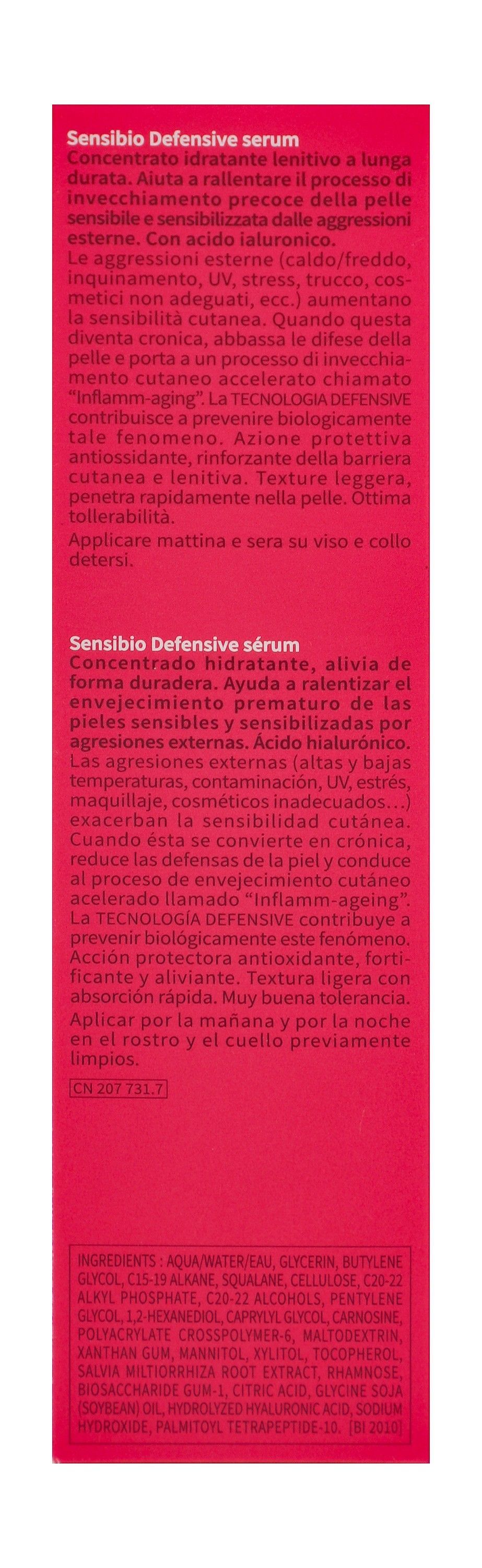 Bioderma Sensibio Defensive Non-Greasy Soothing & Moisturising Face Serum with Hyaluronic Acid for Sensitive & Sensitised Skin, 30ml - Makkah Pharmacy