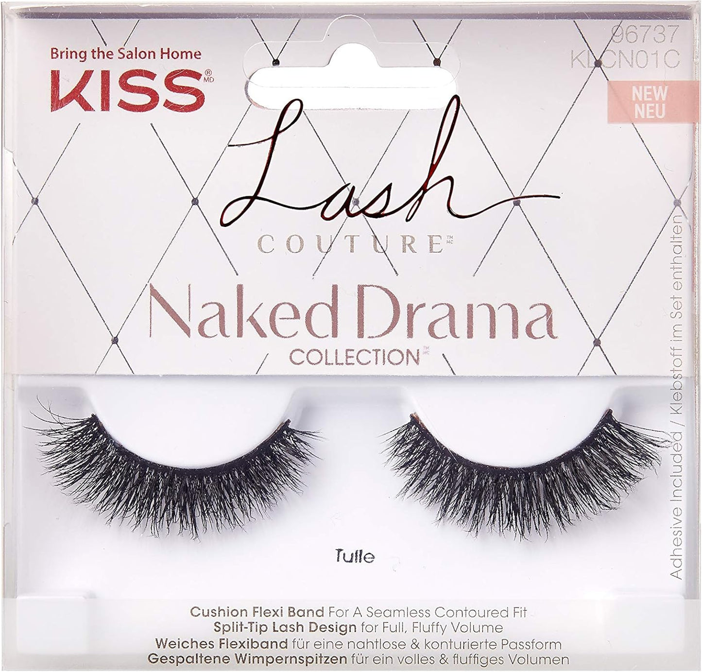 Kiss Lash Couture Naked Drama Lashes, Tulle Klcn01C
