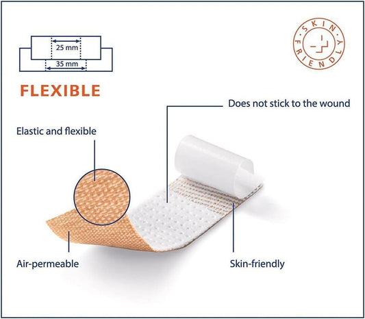 Hartmann Dermaplast Assorted Flexible Elastic Plasters, 20 Pieces - Makkah Pharmacy
