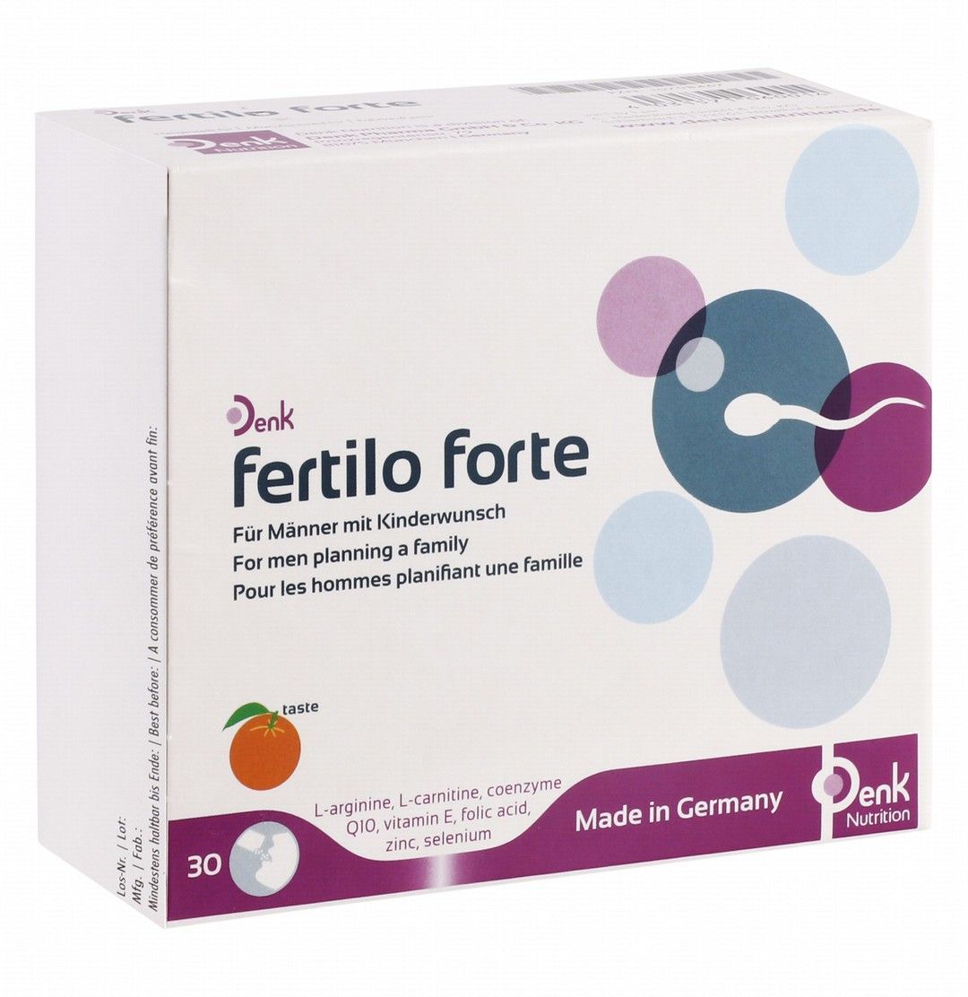 Denk Fertilo Forte Mens Supplement Sticks Orange Flavor with L-Arginine, Zinc & Selenium, 30 Pieces - Makkah Pharmacy