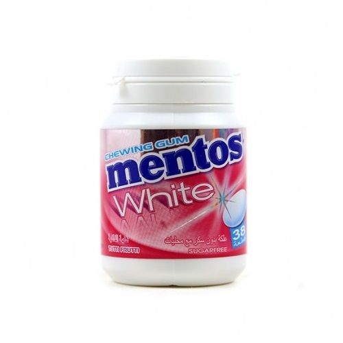 Mentos White Sugarfree Chewing Gum - Tutti Frutti 38 Pieces - Makkah Pharmacy
