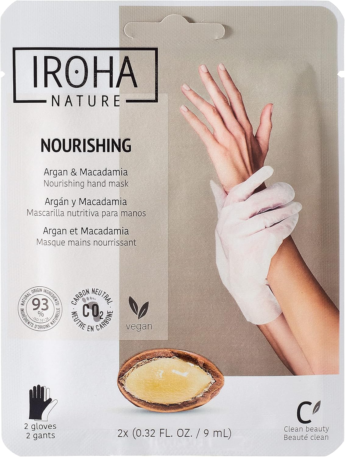 Iroha Argan Oil Nourishing Hand Gloves Mask - 1 Piece