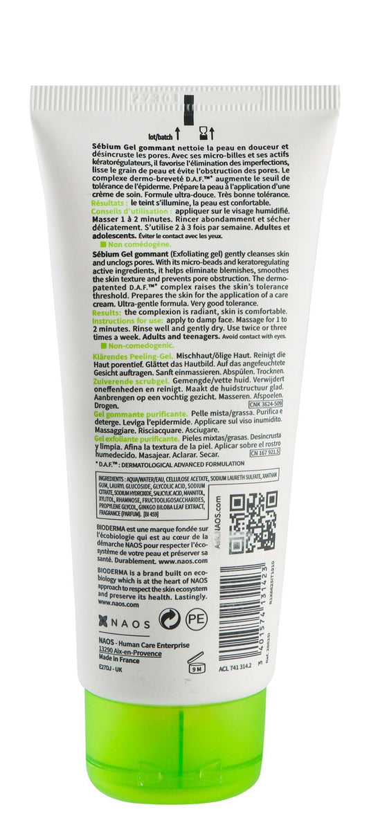Bioderma Sebium Hypoallergenic Exfoliating & Purifying Facial Gel, 100ml - Makkah Pharmacy
