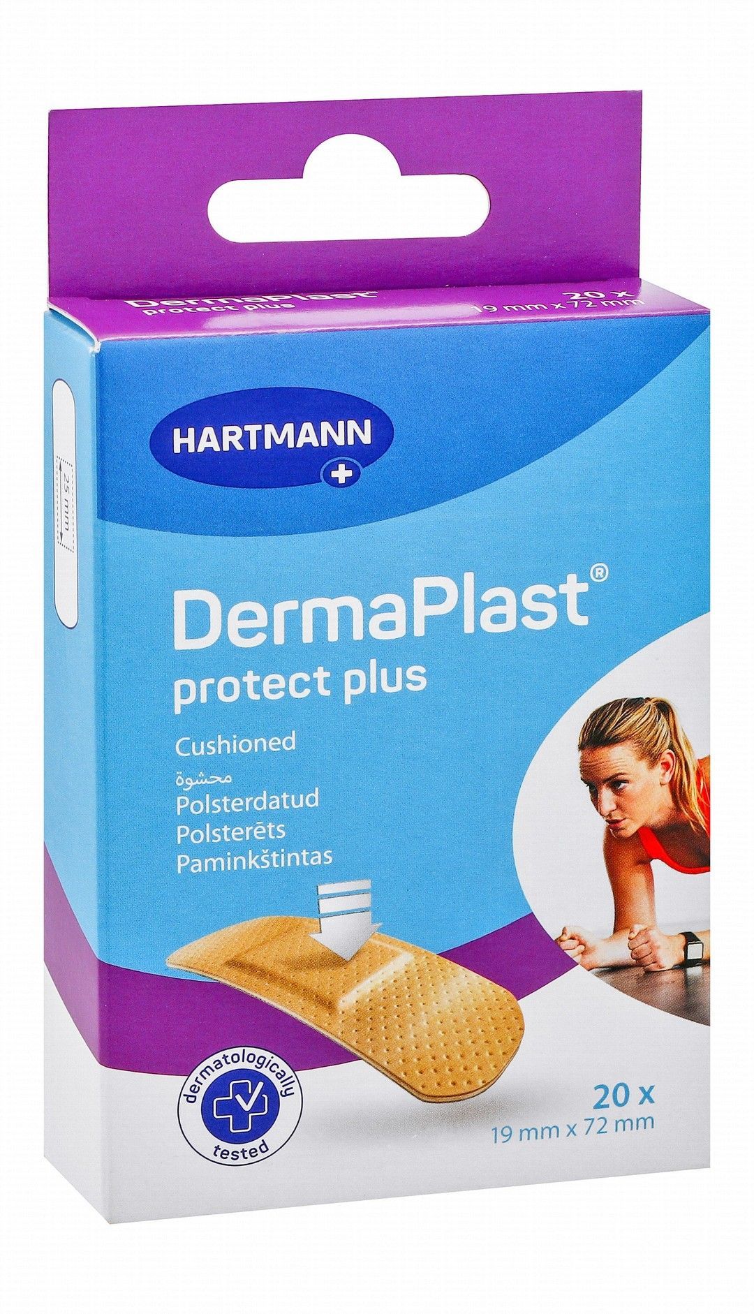 Hartmann Dermaplast Water-Resistant Protect Plus Plasters (19x72mm), 20 Pieces - Makkah Pharmacy