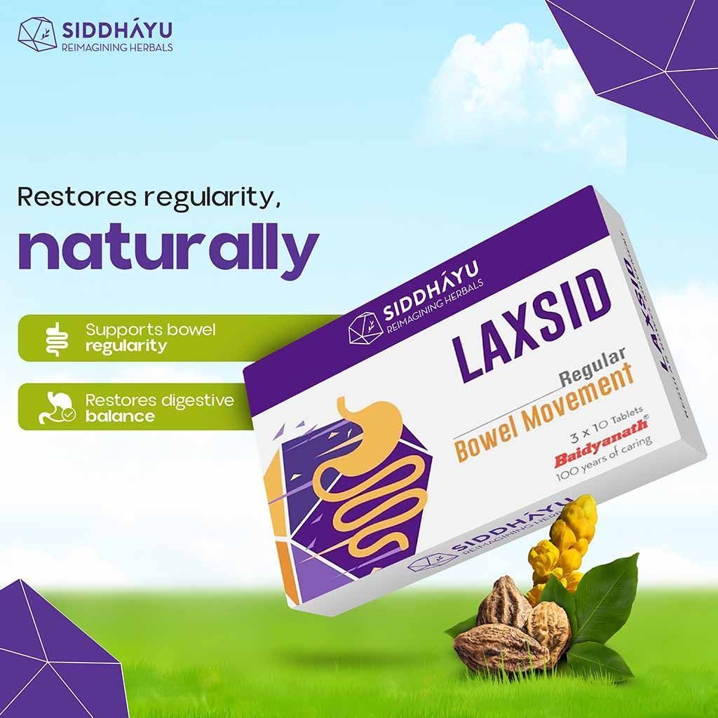 Siddhayu Laxsid Tablets for Constipation Relief, 30 Tablets