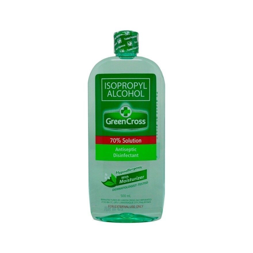 Green Cross Ethyl Alcohol Antiseptic Disinfectant - 70% Solution 500ml - Makkah Pharmacy