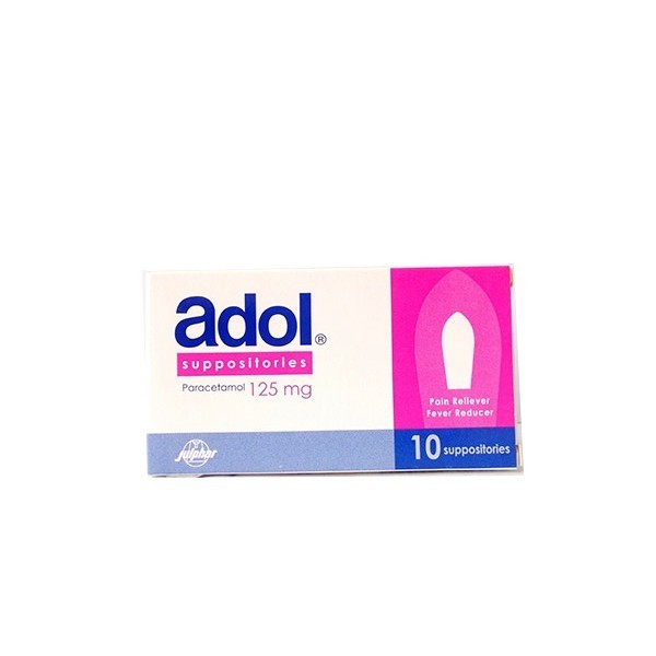 adol 125mg suppositories 10's