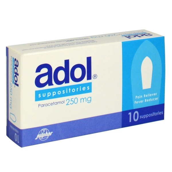 adol 250mg suppositories 10's
