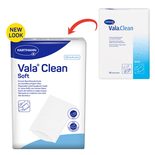 Disposable Gloves, ValaClean soft, Wash gloves, soft and dry washing glove, 50 pieces/ pack