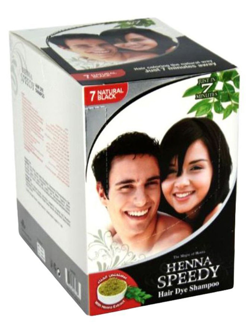 Henna Speedy Hair Dye Shampoo Natural Black 30Ml