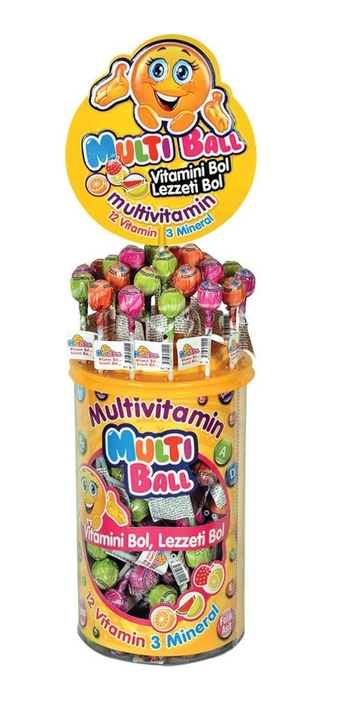 Multi-Vitamins Mutliball Healthy Lollipops 1 Piece