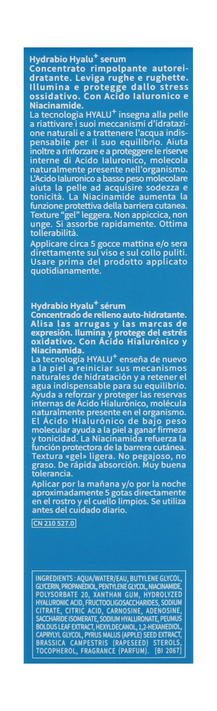 Bioderma Hydrabio Hyalu Plus Serum Concentrated Self-Rehydrating, Replumping & Smoothing Face Serum with Hyaluronic Acid & Niacinamide, 30ml - Makkah Pharmacy