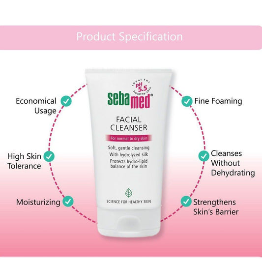 Sebamed Facial Cleanser Normal To Dry 150 ml - Makkah Pharmacy