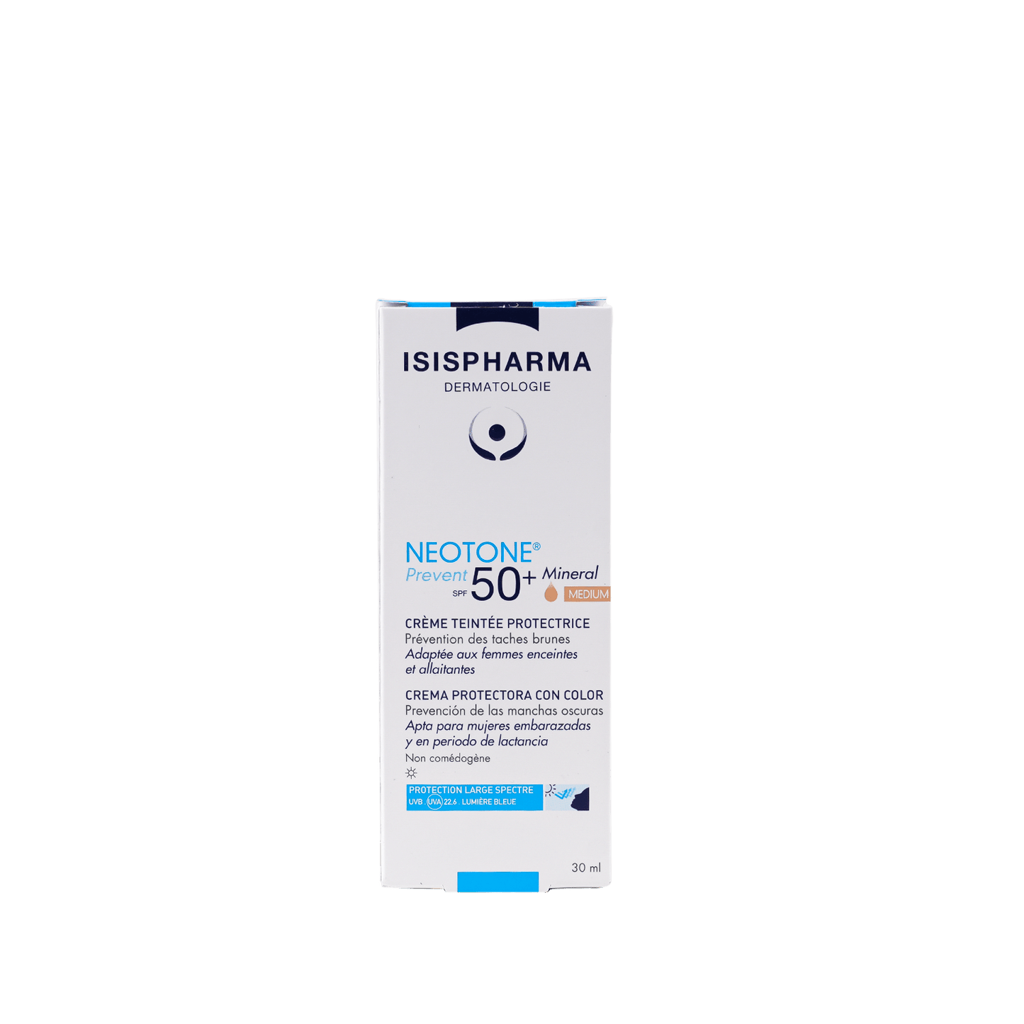 Isispharma Neotone Tinted Facial Sunscreen with Minerals SPF50+ Medium, 30ml - Makkah Pharmacy