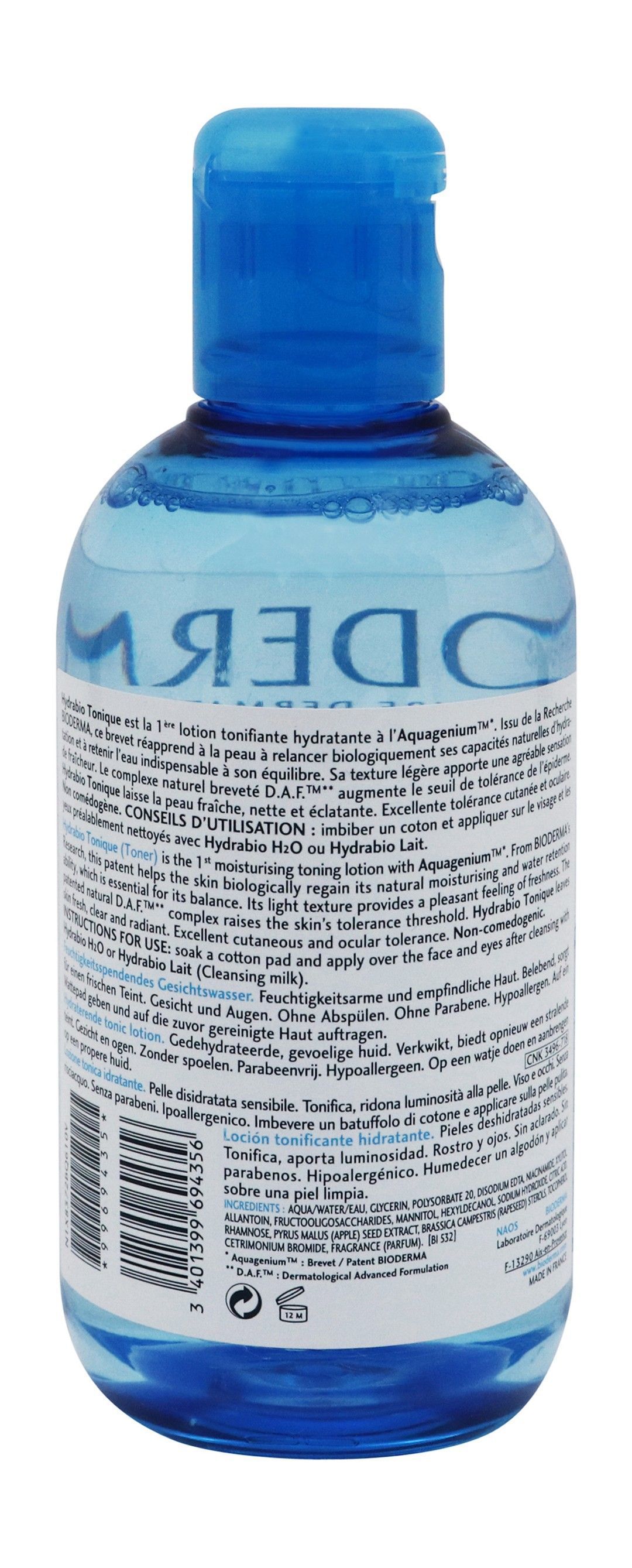 Bioderma Hydrabio Tonique Hypoallergenic Moisturizing Facial Toning Lotion for Dehydrated & Sensitive Skin, 250ml - Makkah Pharmacy