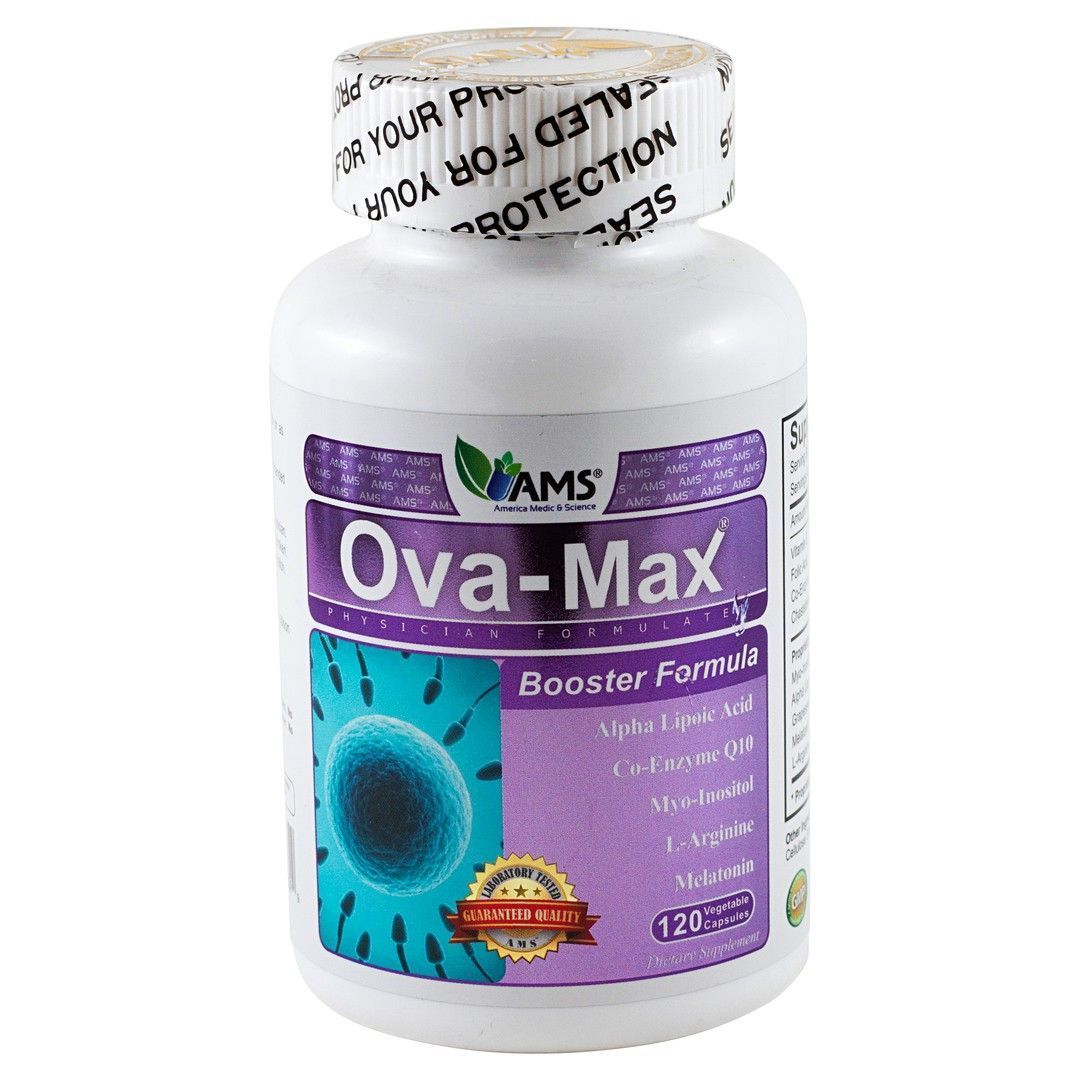 AMS Ova-Max Supplement with Alpha Lipoic Acid, Co-Q10 & L-Arginine, 120 Capsules - Makkah Pharmacy