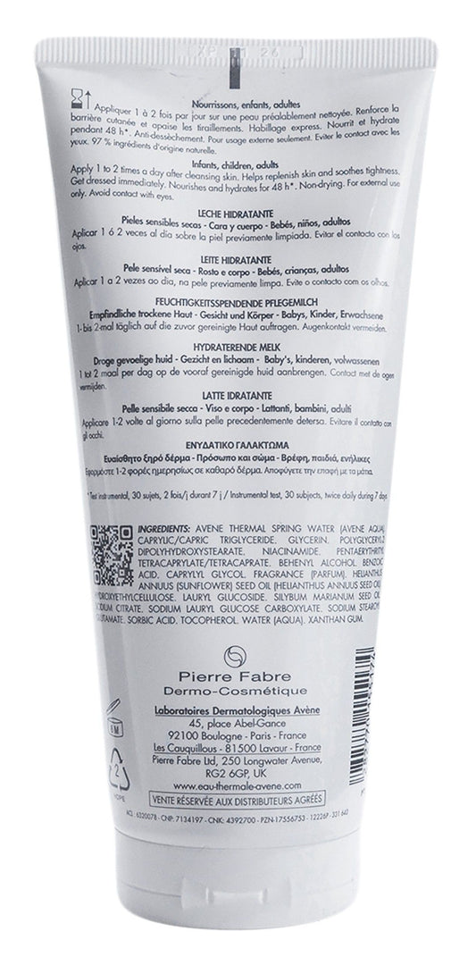 Avène Eau Thermale Xeracalm Nutrition Moisturizing Face & Body Milk Lotion for Dry & Sensitive Skin, 200ml - Makkah Pharmacy