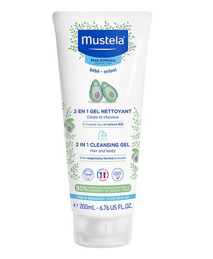 Mustela 2 In 1 Hair And Body Cleansing Gel - 200 Ml