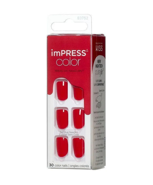 ImPRESS Color One Step Press-On Manicure Kit Reddy Or Not 013, 1 Pack - Makkah Pharmacy