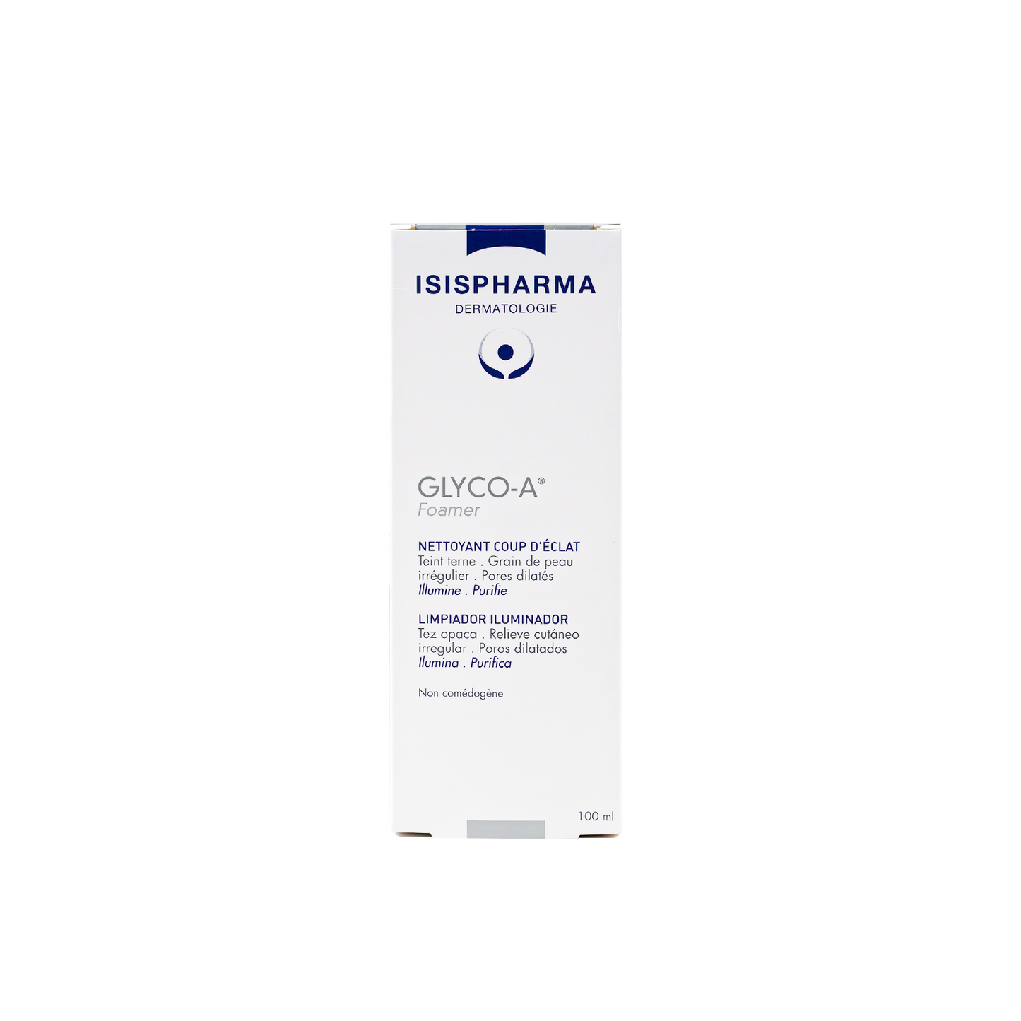 Isispharma Dermatologie Glyco-A Illuminating & Purifying Facial Foaming Cleanser for Pores & Dull Skin, 100ml - Makkah Pharmacy