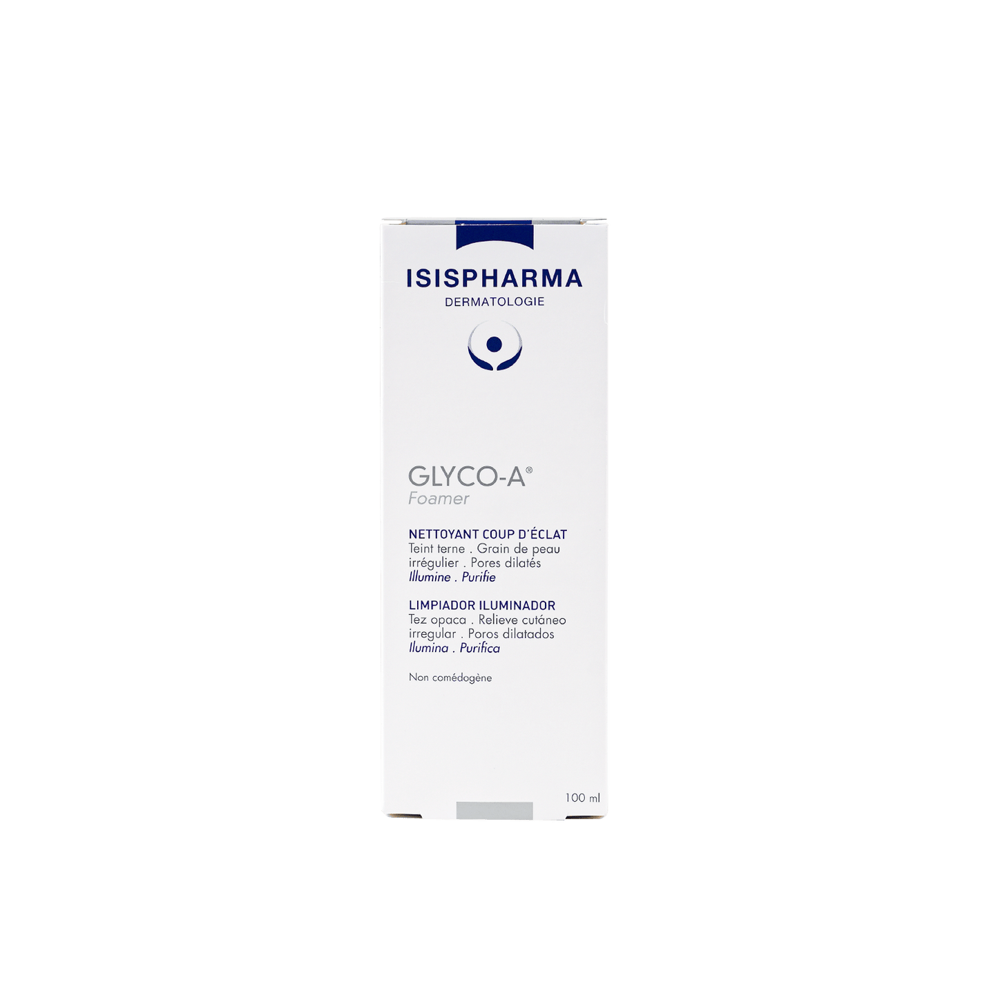 Isispharma Dermatologie Glyco-A Illuminating & Purifying Facial Foaming Cleanser for Pores & Dull Skin, 100ml - Makkah Pharmacy