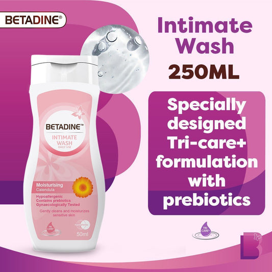 Betadine Moisturizing Liquid Intimate Wash with Calendula Extract, 50ml - Makkah Pharmacy
