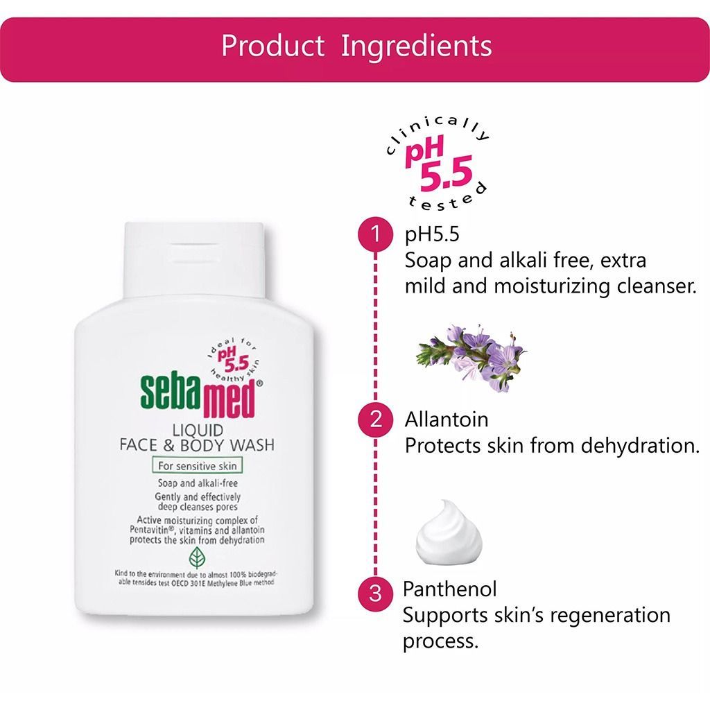 Sebamed Liquid Face & Body Wash, 200ml - Makkah Pharmacy