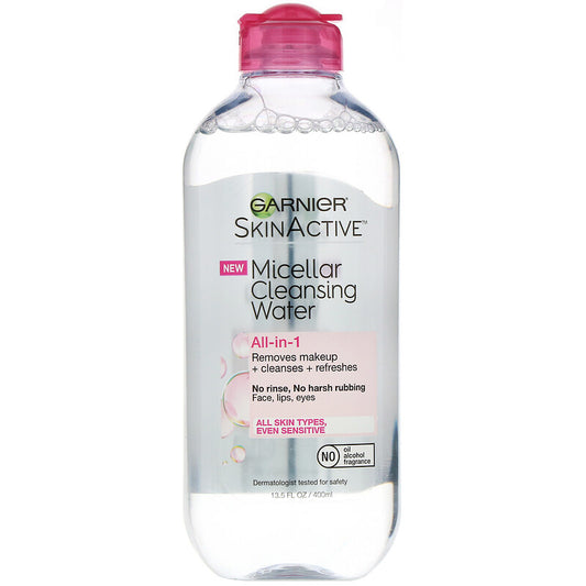 Garnier, Skinactive, Micellar Cleansing Water, All-In-1 Makeup Remover, All Skin Types, 13.5 Fl Oz (400 ml)
