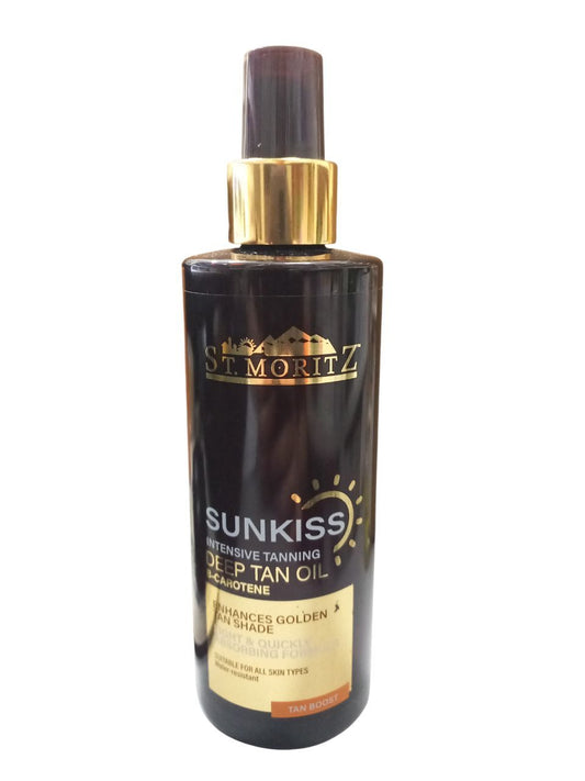 St.Moritz Sun Kiss Deep Tanning Oil Intensive SPF15,  250ml - Makkah Pharmacy