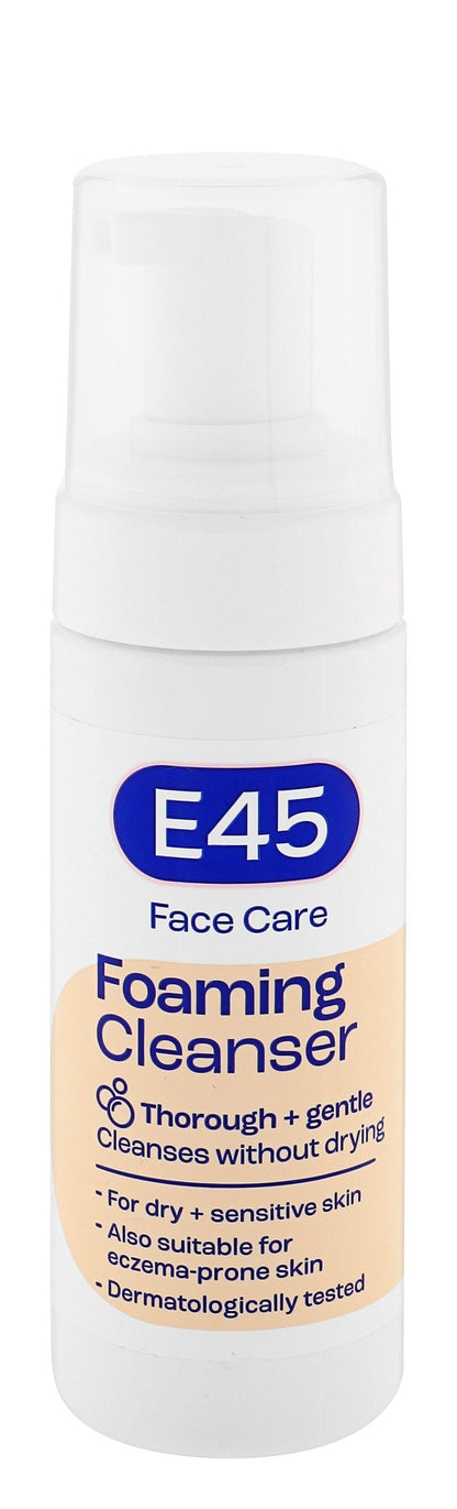 E45 Foaming Facial Cleanser for Dry & Sensitive Skin, 150ml - Makkah Pharmacy