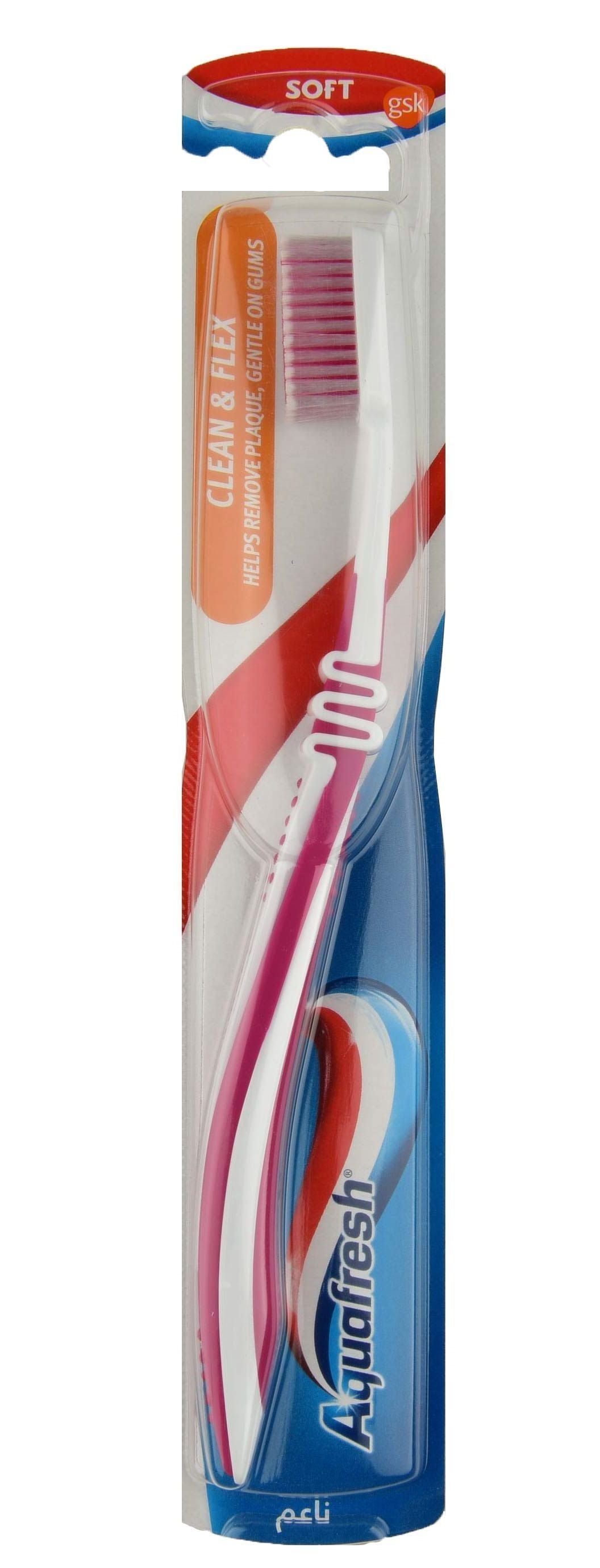 Aquafresh Clean And Flex Tooth Brush Soft 1 pc - Makkah Pharmacy