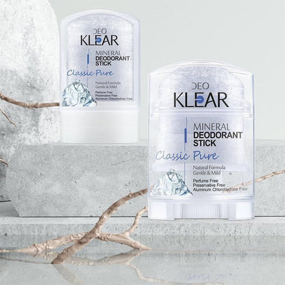 Deo Klear Classic Pure Mineral Deodorant Stick, 70g - Makkah Pharmacy