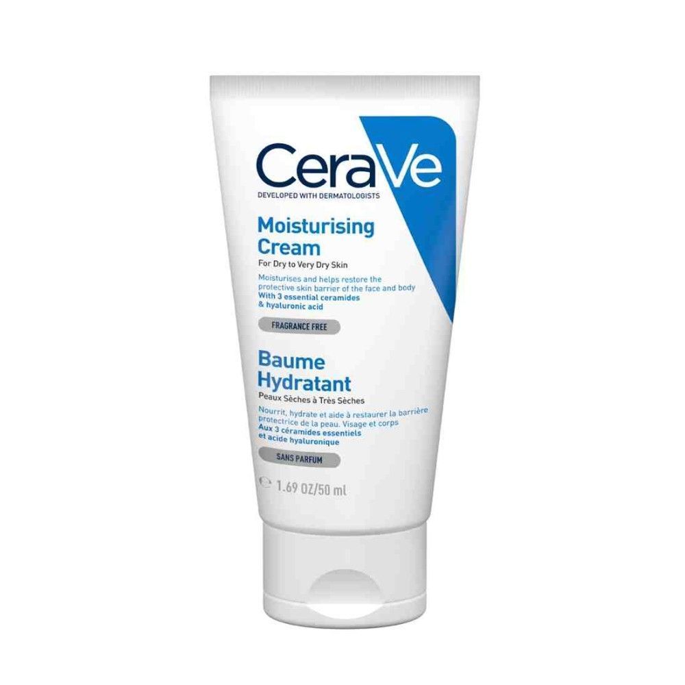 CeraVe Moisturizing Cream for Dry Skin with Hyaluronic Acid, 50ml - Makkah Pharmacy