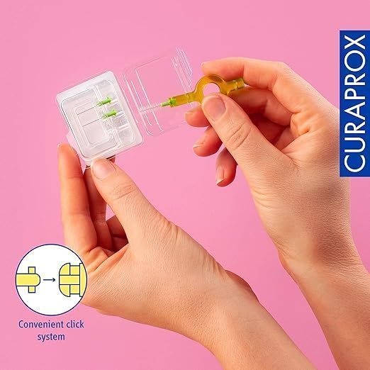 Curaprox Prime Start Lime Green 011 Interdental Brushes with Holder, 1 Pack - Makkah Pharmacy