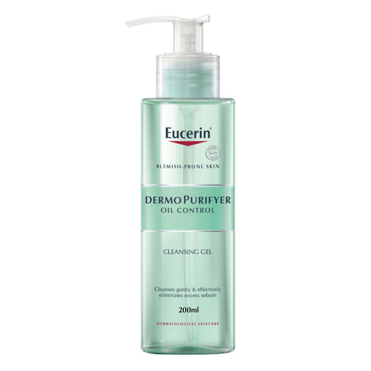 Eucerin DermoPurifyer Oil Control Facial Cleansing Gel for Blemish Prone Skin, 200ml - Makkah Pharmacy
