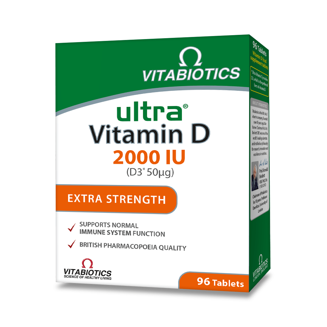 Vitabiotics Vitamin D 2000 Iu D3 Extra Strength Mini Tablets, 96 Pieces - Makkah Pharmacy
