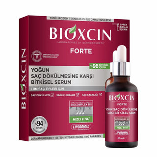 Bioxsine Dermagen Forte Hypoallergenic Anti-Hair Loss Herbal Serum with Menthol for All Hair Types - , 3x50ml - Makkah Pharmacy