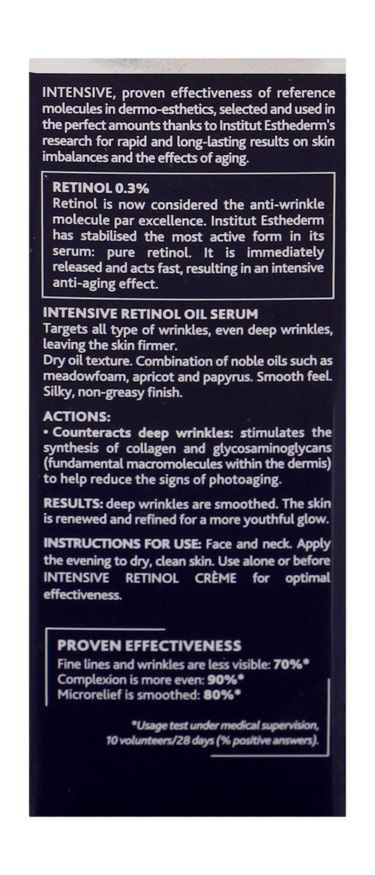 Esthederm Intensive Retinol Anti-Aging Facial Oil Serum for Deep Wrinkles, 15ml - Makkah Pharmacy