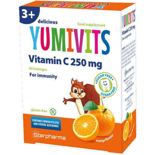 Star Pharma Yumivies Vitamin C 250mg Orange 3+ Months, 60 Lozenges - Makkah Pharmacy