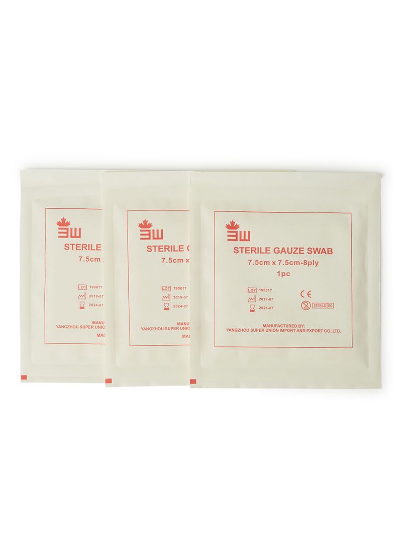 Sterile Gauze Swab Box, 7.5x7.5cm, 100 Pieces