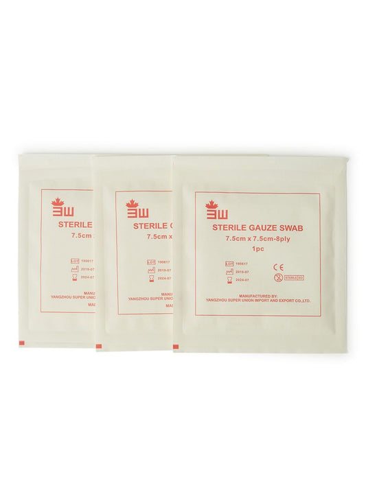 Sterile Gauze Swab Box, 7.5x7.5cm, 100 Pieces