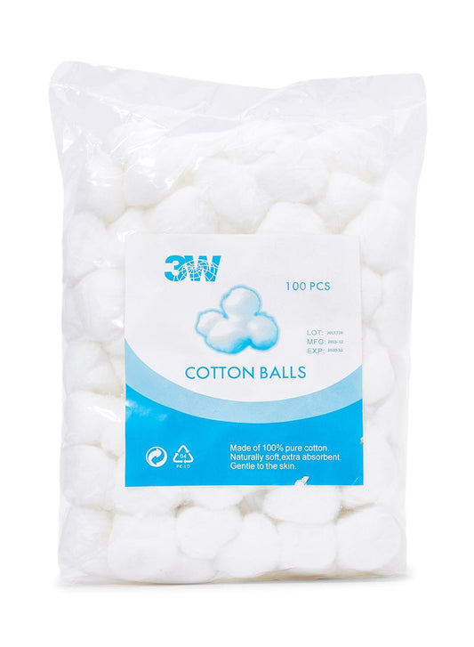 Cotton Balls Bag, 100 Pieces - Makkah Pharmacy