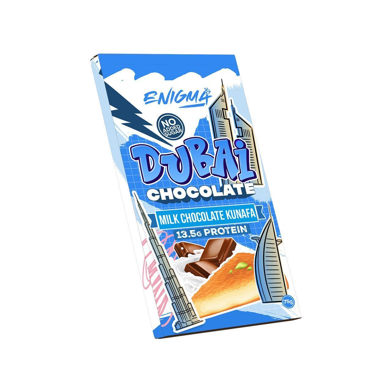 Enigma Milk Chocolate Kunafa No Added Sugar, 75g - Makkah Pharmacy