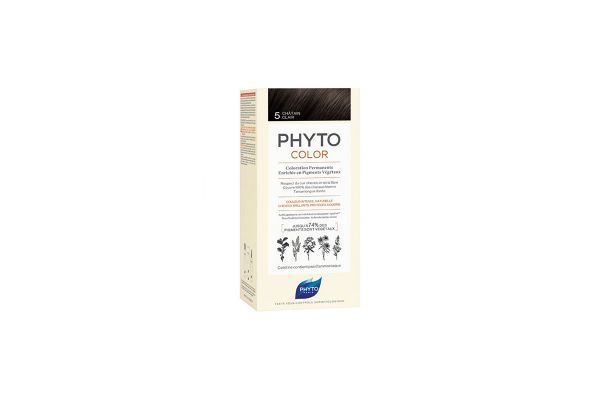Phyto Paris Permanent Hair Color with Botanical Pigments Light Brown 5, 1 Pack