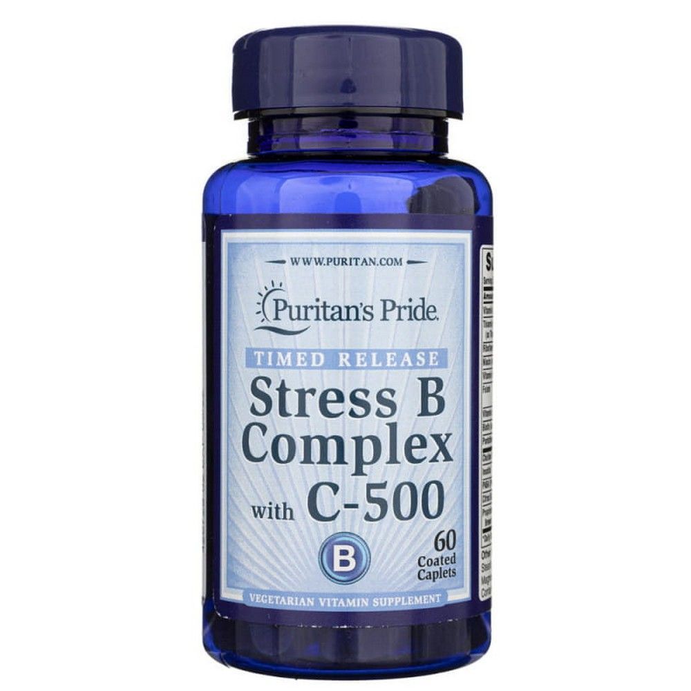 Puritan pride STRESS B COMPLEX with C-500 60 capsule - Makkah Pharmacy