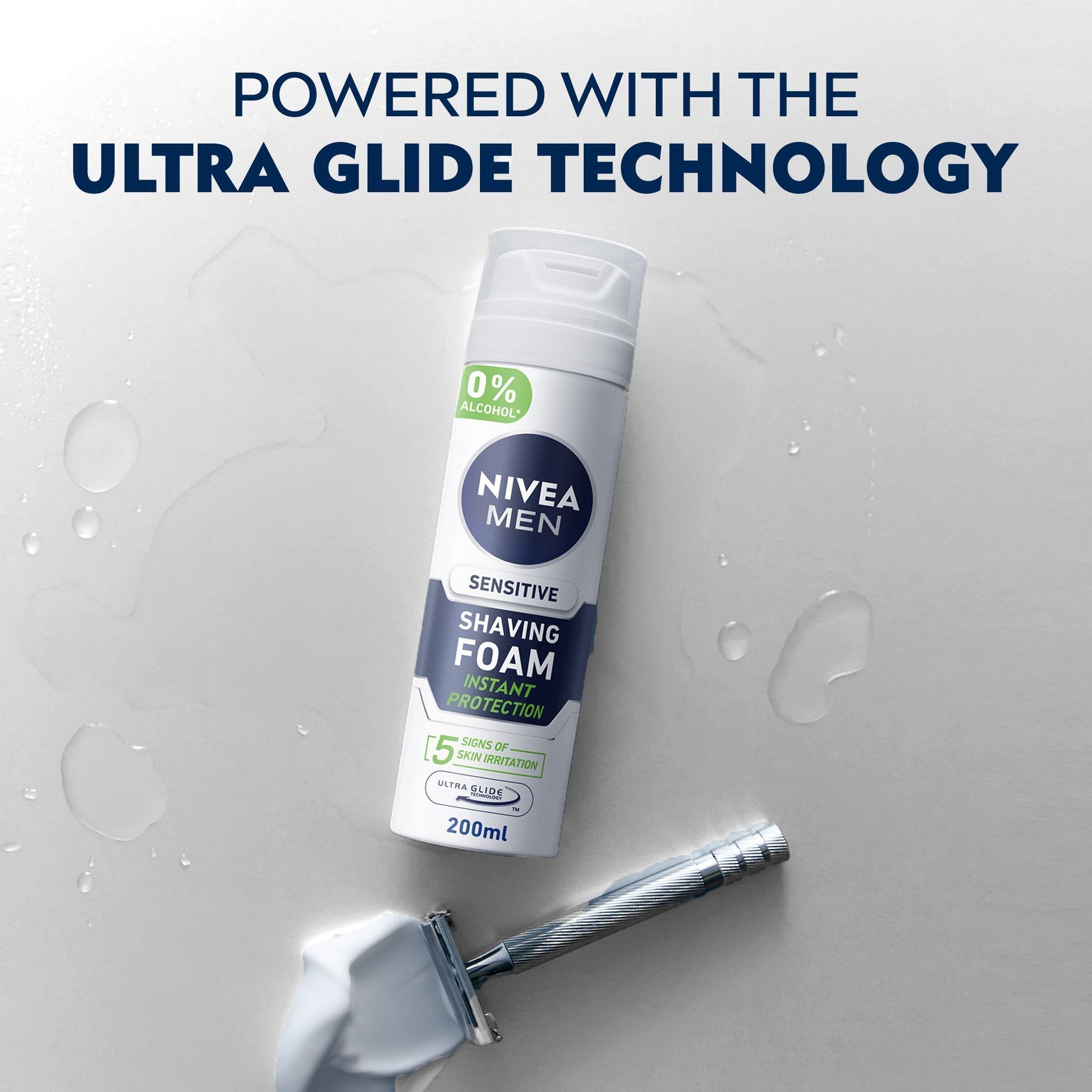 Nivea Men Shaving Foam for Sensitive Skin, 200ml - Makkah Pharmacy