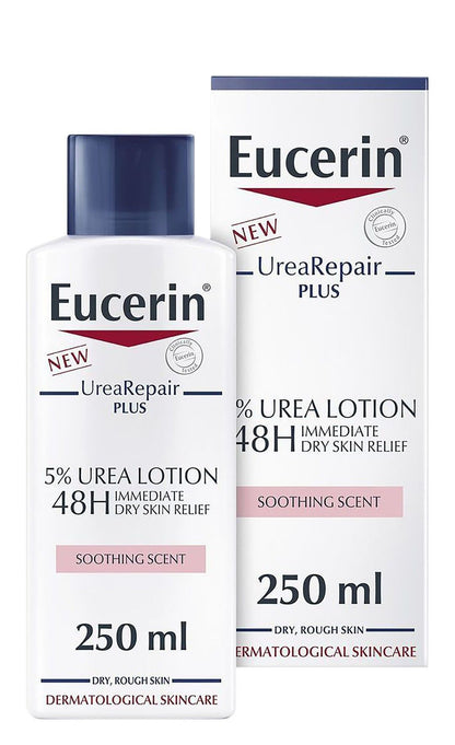 Eucerin Urea Repair Plus Lotion with 5% Urea for Dry & Rough Skin Soothing Scent, 250ml - Makkah Pharmacy